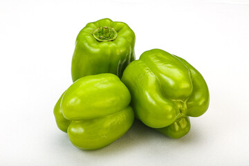 Obraz na płótnie Canvas Green sweet bell pepper heap