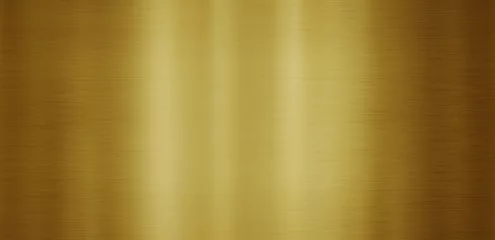 Fotobehang Gold metal abstract background with polished, brushed texture. © Elena