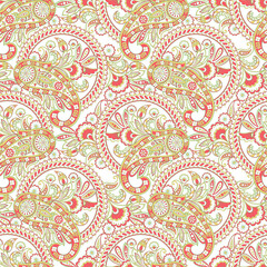 Paisley seamless  Damask ornament. Floral Vector illustration