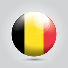 Button badge of belgium