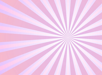Sunlight rays background. Pink and white color burst background.