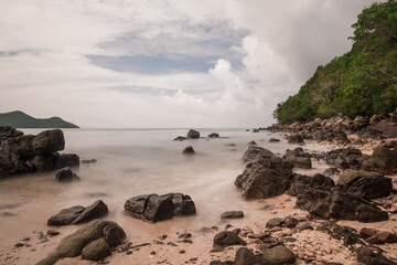 Fototapeta na wymiar The peaceful coastal scenery of Koh Yao Yai, Phang Nga, Thailand