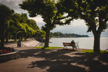 Lakeside Promenade Park in Konstanz, Germany