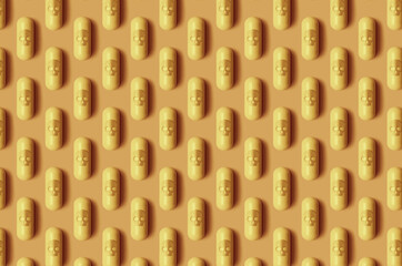 Pattern with pills and skulls as metaphor for the addiction to pharmaceutical medication.