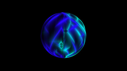 3d ball illustration. Design ball background on a black background.