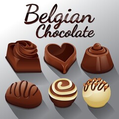 Set of belgian chocolates