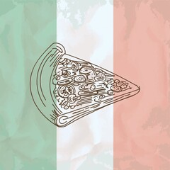 Italian pizza slice