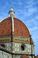 Florence, Italy, 2015. Detail of Santa Maria del Fiore's church seen from the top its bell tower