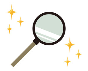 虫眼鏡でグラフを拡大するベクターイラスト ルーペのアイコン 矢印 株価上昇 景気 Wall Mural Nisi