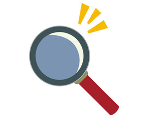 虫眼鏡のベクターイラスト　ルーペのアイコン　