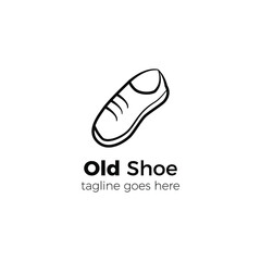 old shoe logo design vector illustration