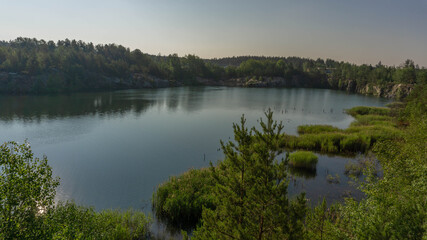 lake in an incredibly beautiful place, summer