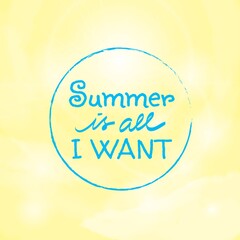 Summer typography