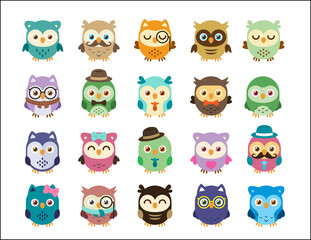 20 Owls Cute and Sweet Clipart