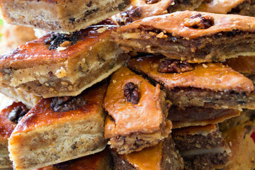 Sweet pastry from the dough. Background for design