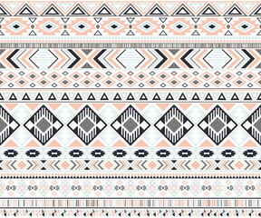 Tribal ethnic motifs geometric vector seamless background.
