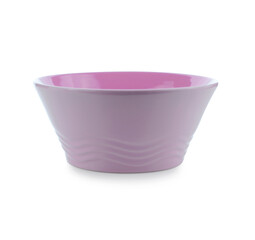 pink bowl on white background