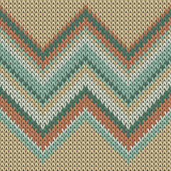 Obraz premium Fairisle zig zal lines christmas knit geometric 