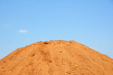 Construction site mounds of dirt