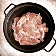 Prepare pork.