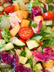 Mixture of assorted vegetables as healthy salad