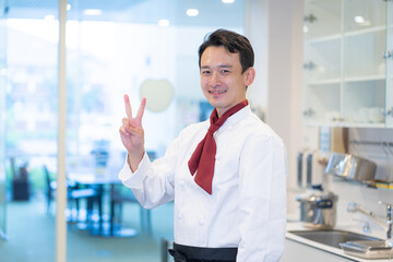 料理人　日本人　ポートレート