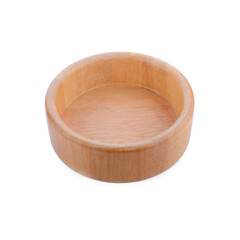 wood bowl on white background
