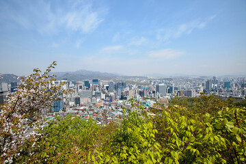 Downtown skyline of Seoul, South Korea