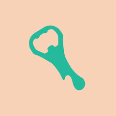 cool single Beer Bottle Opener or tin & can vector icon on flat design style 