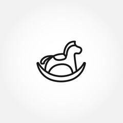 horse toy line icon. horse toy isolated line icon
