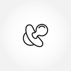 baby dummy line icon. baby dummy isolated line icon