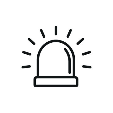 recommend clip art: Siren icon in trendy outline style design. Vector graphic illustration. Suitable for website design, logo, app, and ui. 