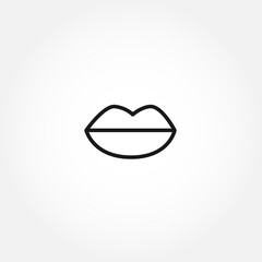 Lips line icon. Lips kiss isolated line icon