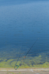 fishing rod on the lake