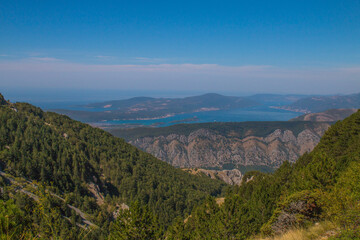 Lanscape and frame about all mountains and nature around kotor. Bay of Kotor is is the winding bay of the Adriatic Sea in southwestern Montenegro. Kotor is part of UNESCO.