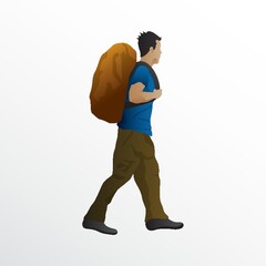 Man trekking