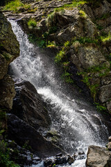 Lago della Rovina Waterfall - Lake in the Italian Alps Entracque