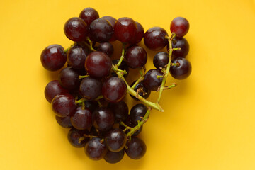 Portrait of ripe red grapes in bunch