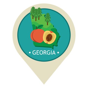 Map Pointer With Georgia State