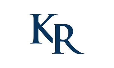 KR logo design, kr, kr logo, k, r, initial kr, icon, blue, symbol, letter, text, business, blue