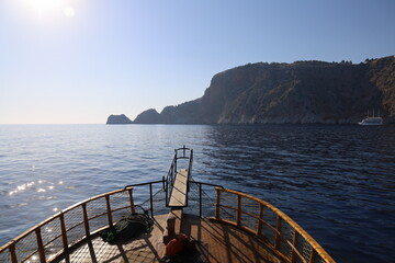 view of the sea from a boat