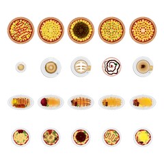 Set of italian food icons