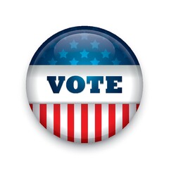 USA vote button badge