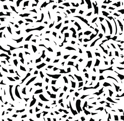 black and white strokes. Chaotic. Vector