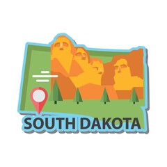 Map of south dakota state