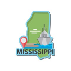 Map of mississippi state