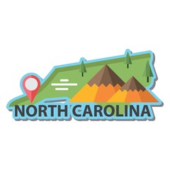 Map of north carolina state