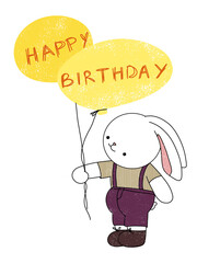 cute rabbit happy birthday balloons holiday Pets for kids