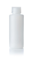 White blank plastic bottle