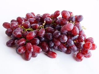 pink,juicy fruits of grapes close up